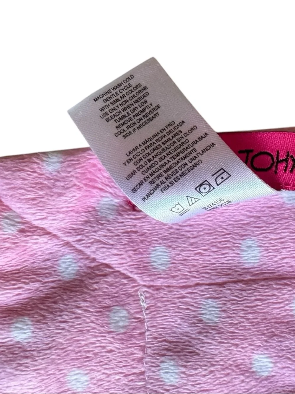 Betsey Johnson Baby Blanket Pink Polka Dot & Rose Floral Double-Sided Security